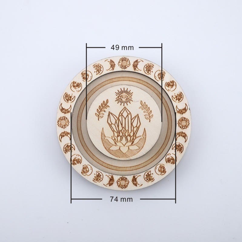 Vassoio espositore per gioielli con fasi lunari tondo Olivenorma