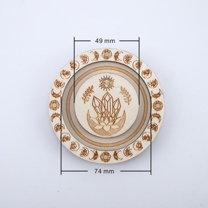 Vassoio espositore per gioielli con fasi lunari tondo Olivenorma