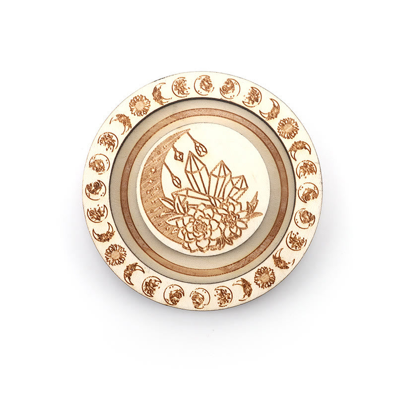 Vassoio espositore per gioielli con fasi lunari tondo Olivenorma