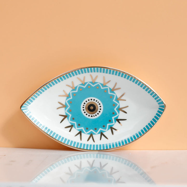 Vassoio portagioie in ceramica con occhio malvagio Olivenorma