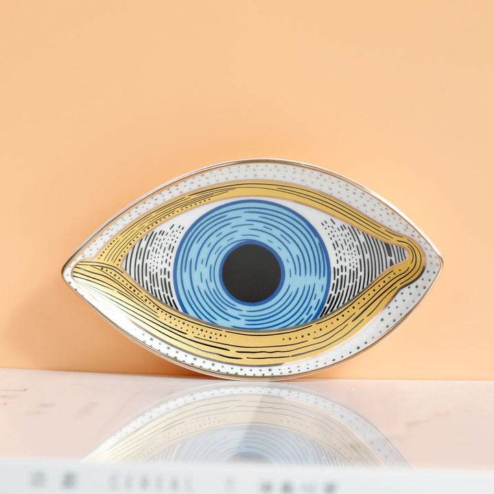 Vassoio portagioie in ceramica con occhio malvagio Olivenorma