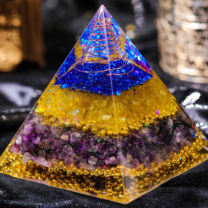 Olivenorma "Bellezza e Talento" Piramide di Orgone in Pietra Naturale