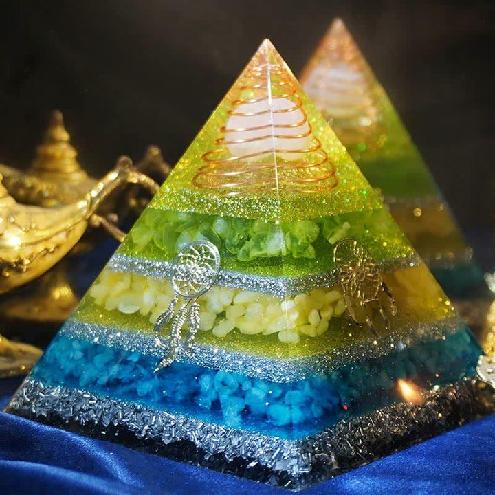 Olivenorma "Healing Dreams" Piramide di Orgone in Pietra Naturale