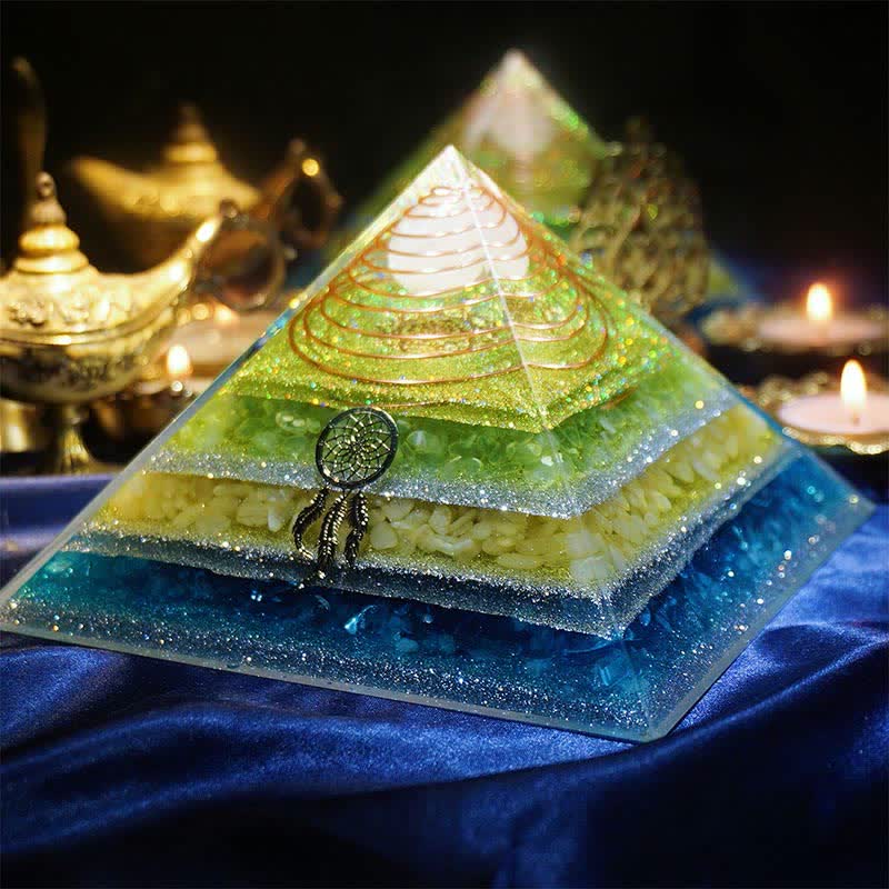 Olivenorma "Healing Dreams" Piramide di Orgone in Pietra Naturale