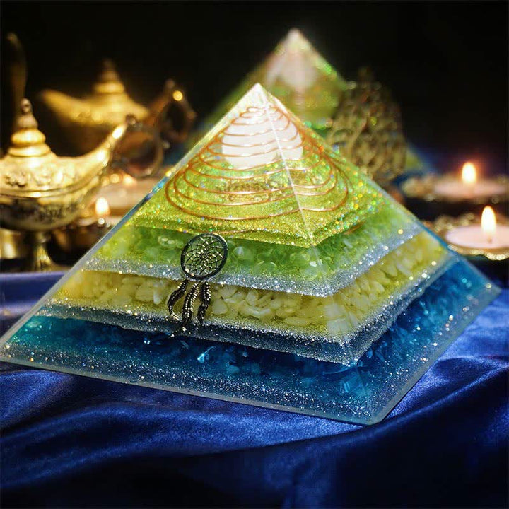 Olivenorma "Healing Dreams" Piramide di Orgone in Pietra Naturale