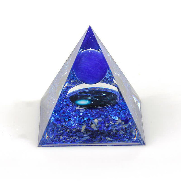 Olivenorma 6cm Piramide di Orgone Costellazione in Pietra Naturale