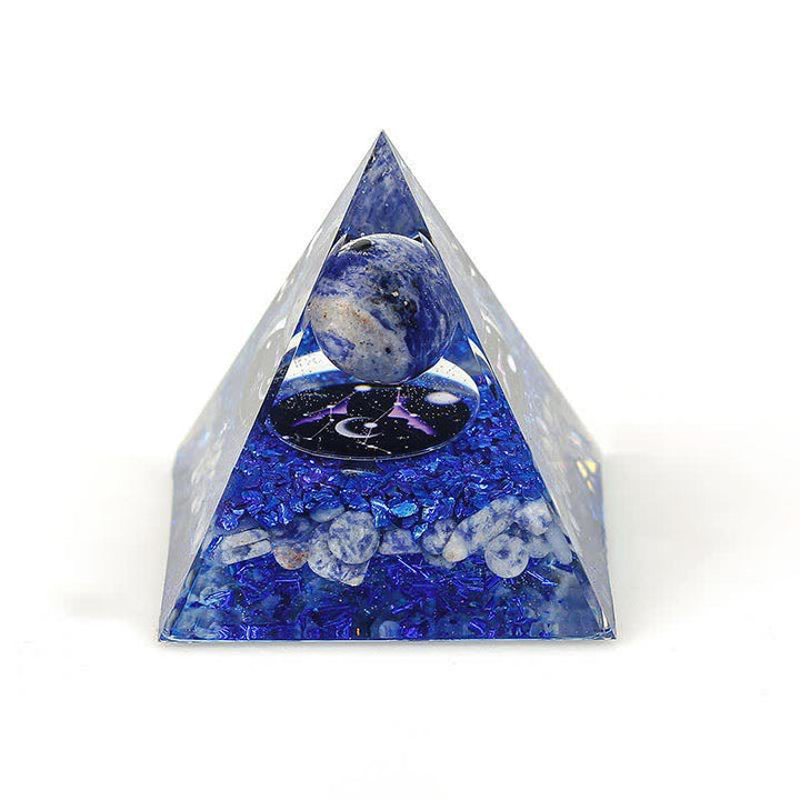 Olivenorma 6cm Piramide di Orgone Costellazione in Pietra Naturale