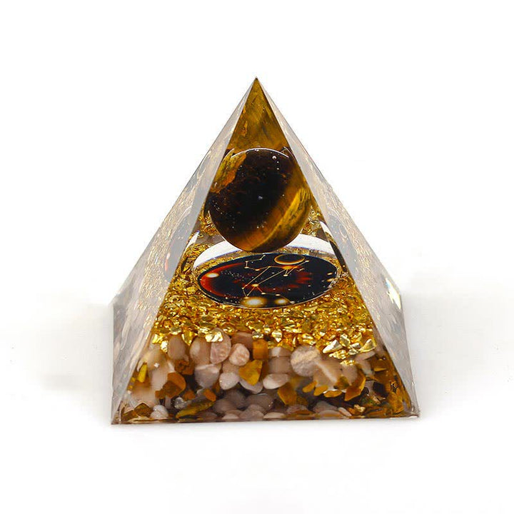 Olivenorma 6cm Piramide di Orgone Costellazione in Pietra Naturale