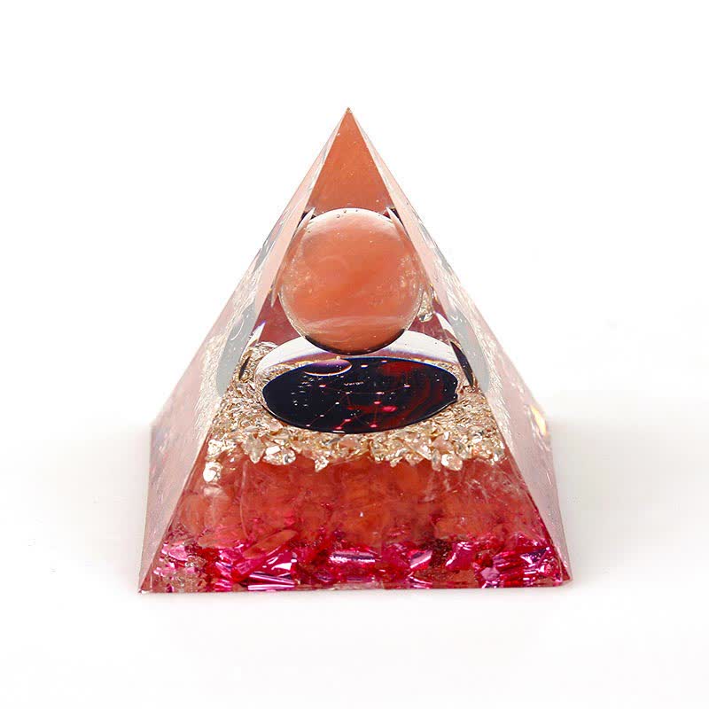 Olivenorma 6cm Piramide di Orgone Costellazione in Pietra Naturale