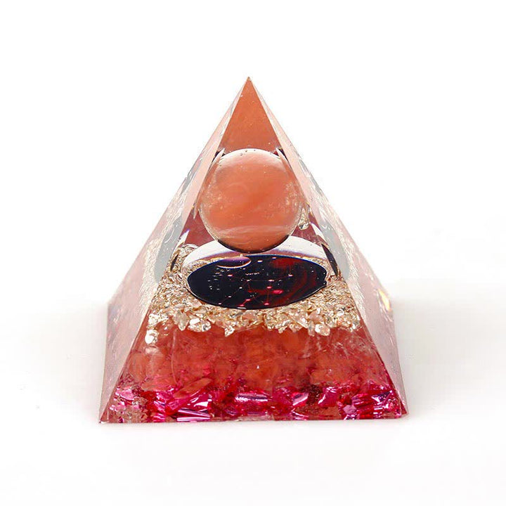 Olivenorma 6cm Piramide di Orgone Costellazione in Pietra Naturale