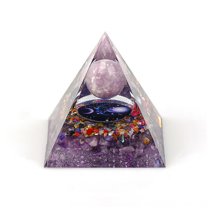 Olivenorma 6cm Piramide di Orgone Costellazione in Pietra Naturale