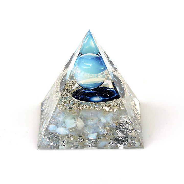 Olivenorma 6cm Piramide di Orgone Costellazione in Pietra Naturale