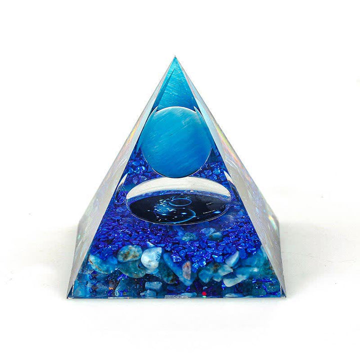 Olivenorma 6cm Piramide di Orgone Costellazione in Pietra Naturale
