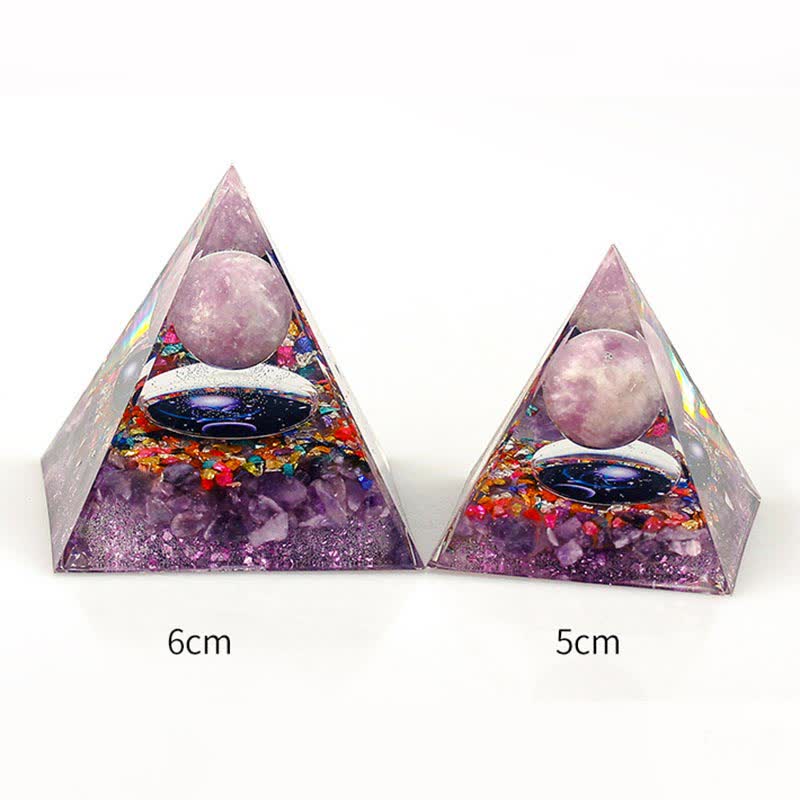 Olivenorma 6cm Piramide di Orgone Costellazione in Pietra Naturale