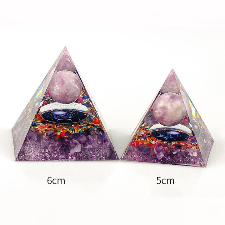 Olivenorma 6cm Piramide di Orgone Costellazione in Pietra Naturale