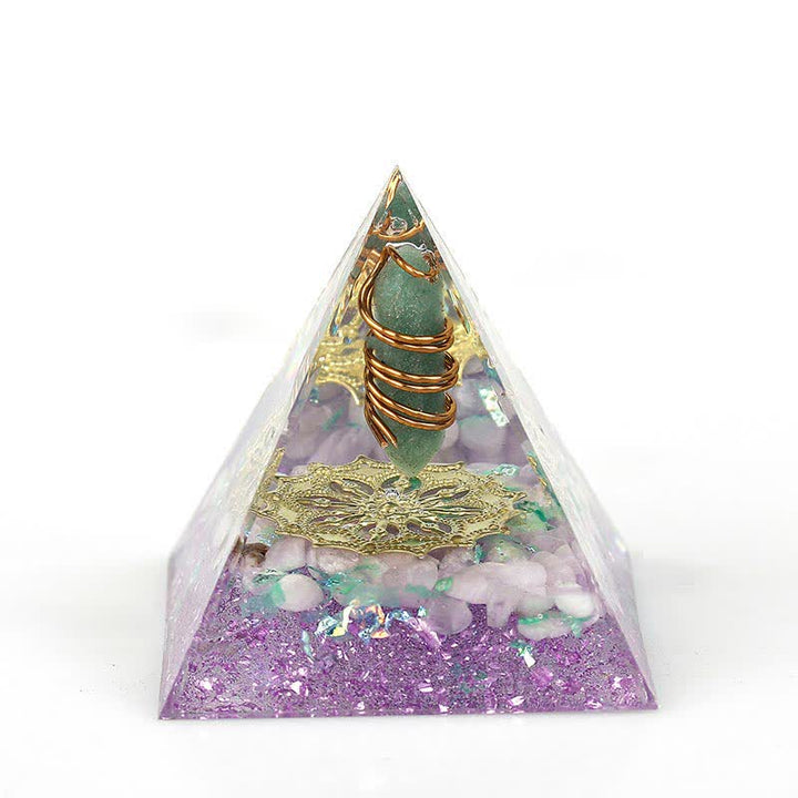 Olivenorma 6cm Prisma Esagonale in Cristallo Naturale Orgone Piramide 