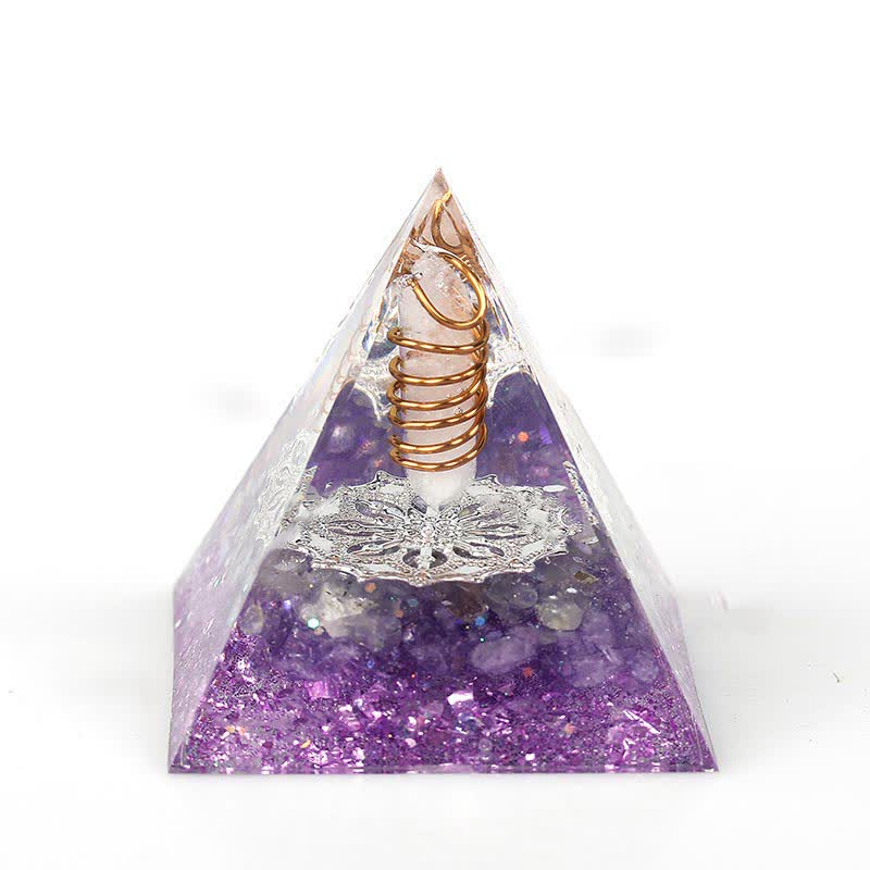 Olivenorma 6cm Prisma Esagonale in Cristallo Naturale Orgone Piramide 