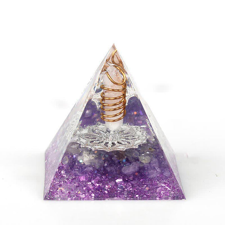 Olivenorma 6cm Prisma Esagonale in Cristallo Naturale Orgone Piramide 