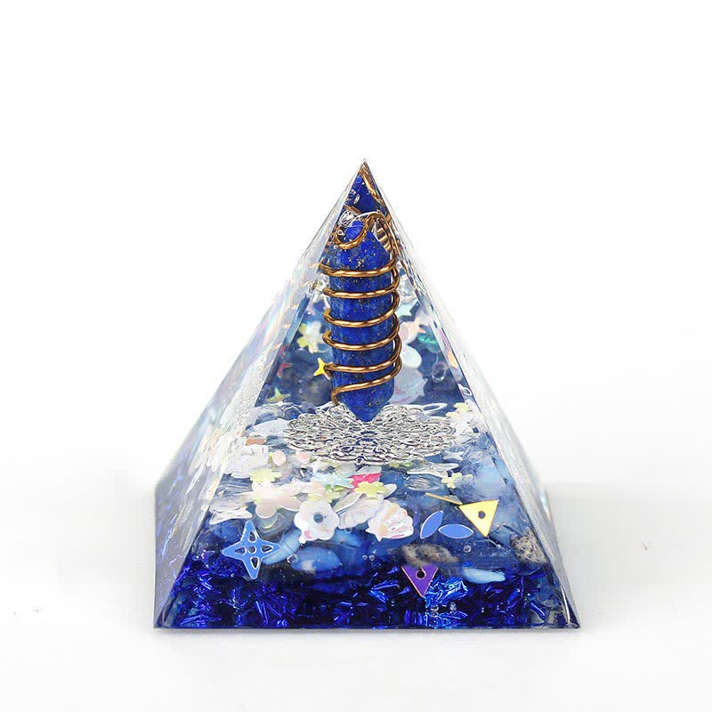 Olivenorma 6cm Prisma Esagonale in Cristallo Naturale Orgone Piramide 