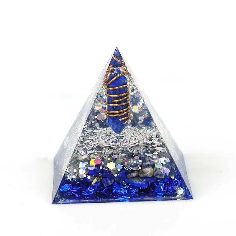 Olivenorma 6cm Prisma Esagonale in Cristallo Naturale Orgone Piramide 