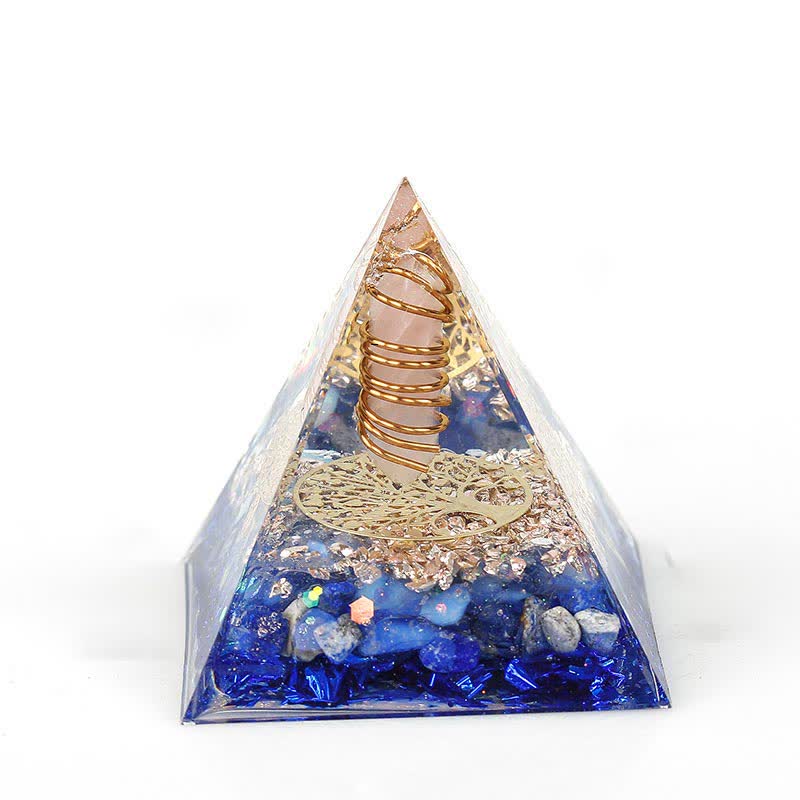 Olivenorma 6cm Prisma Esagonale in Cristallo Naturale Orgone Piramide 