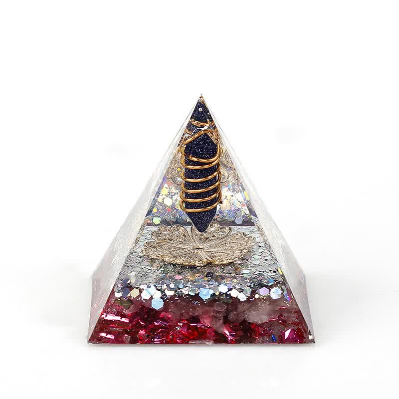 Olivenorma 6cm Prisma Esagonale in Cristallo Naturale Orgone Piramide 