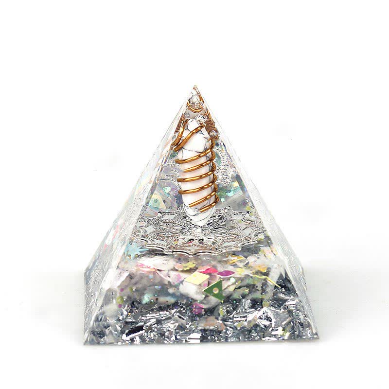Olivenorma 6cm Prisma Esagonale in Cristallo Naturale Orgone Piramide 