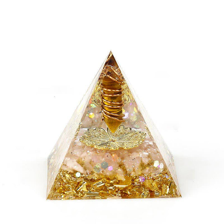Olivenorma 6cm Prisma Esagonale in Cristallo Naturale Orgone Piramide 