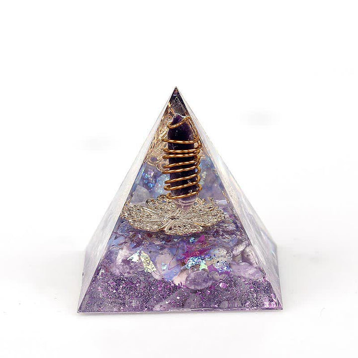 Olivenorma 6cm Prisma Esagonale in Cristallo Naturale Orgone Piramide 