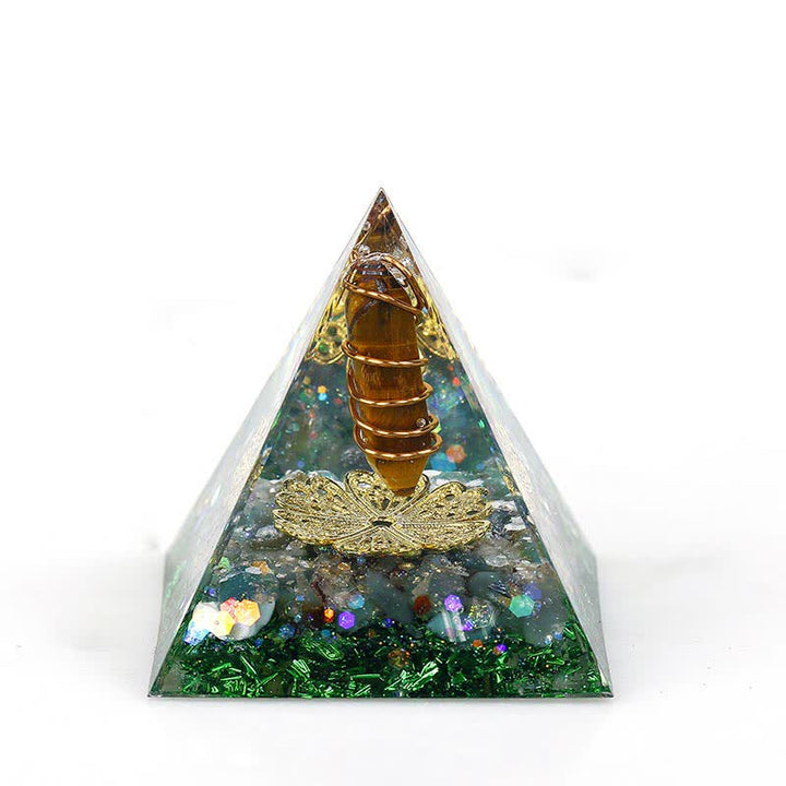 Olivenorma 6cm Prisma Esagonale in Cristallo Naturale Orgone Piramide 