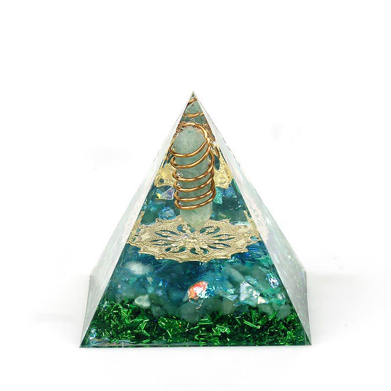Olivenorma 6cm Prisma Esagonale in Cristallo Naturale Orgone Piramide 