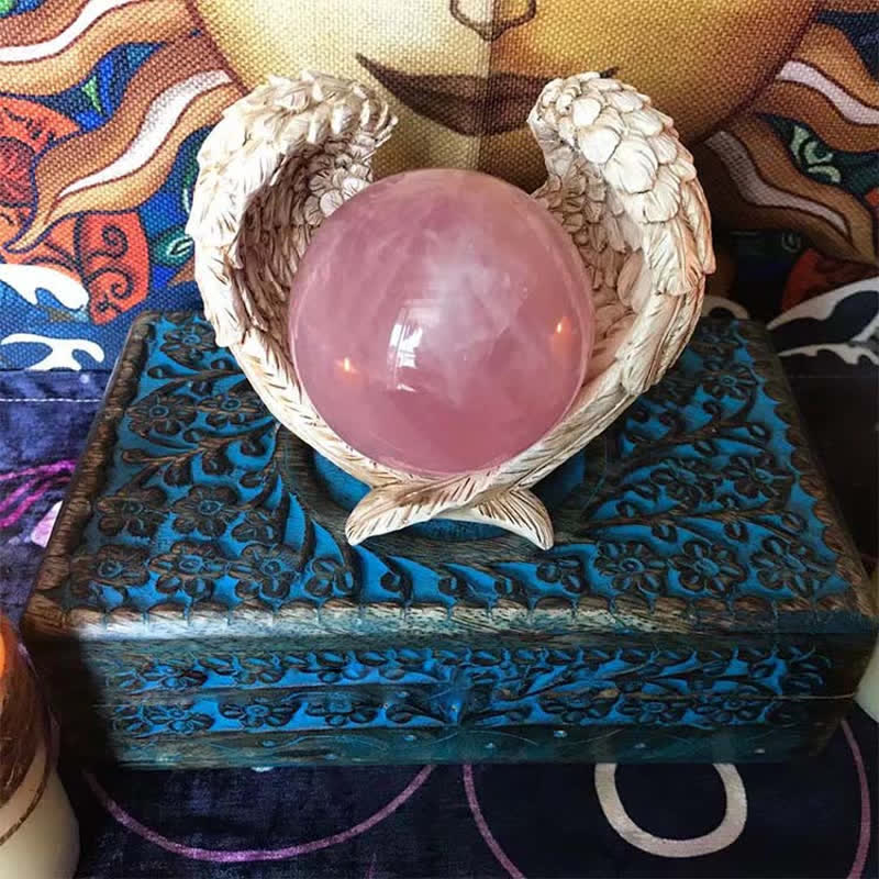 Ornamenti in resina con ali d'angelo Olivenorma, decorazione pagana