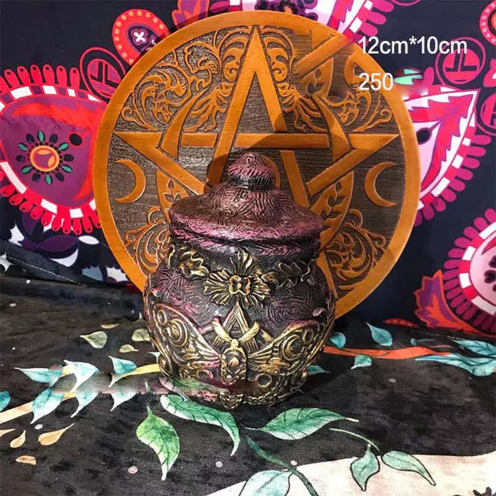 Olivenorma Resina Farfalla Luna Dea Bottiglia Ornamento Decorazione Wicca