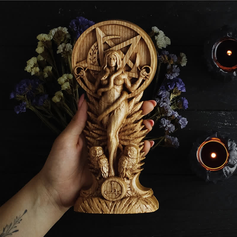 Statua di Lilith delle streghe in resina Olivenorma , decorazione pagana