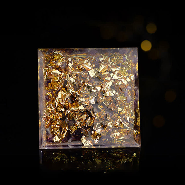 Olivenorma Pietra naturale Cubo di Metatron Piramide Orgonica 