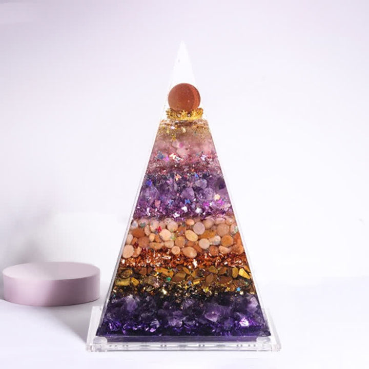 Olivenorma Energy Piramide Orgonica a Punta Lunga in Pietra Naturale 