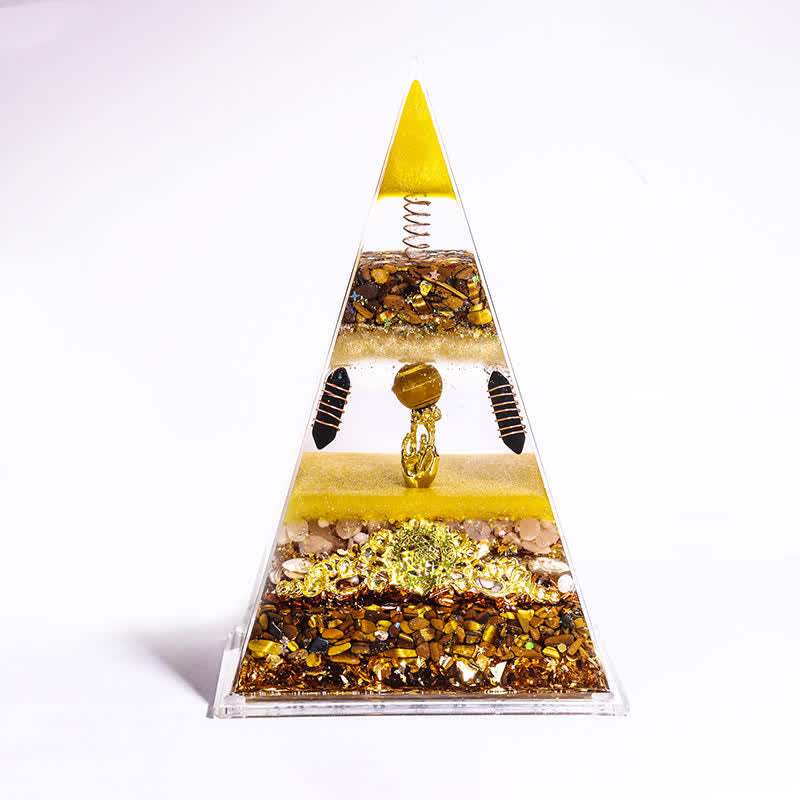 Olivenorma Energy Piramide Orgonica a Punta Lunga in Pietra Naturale 