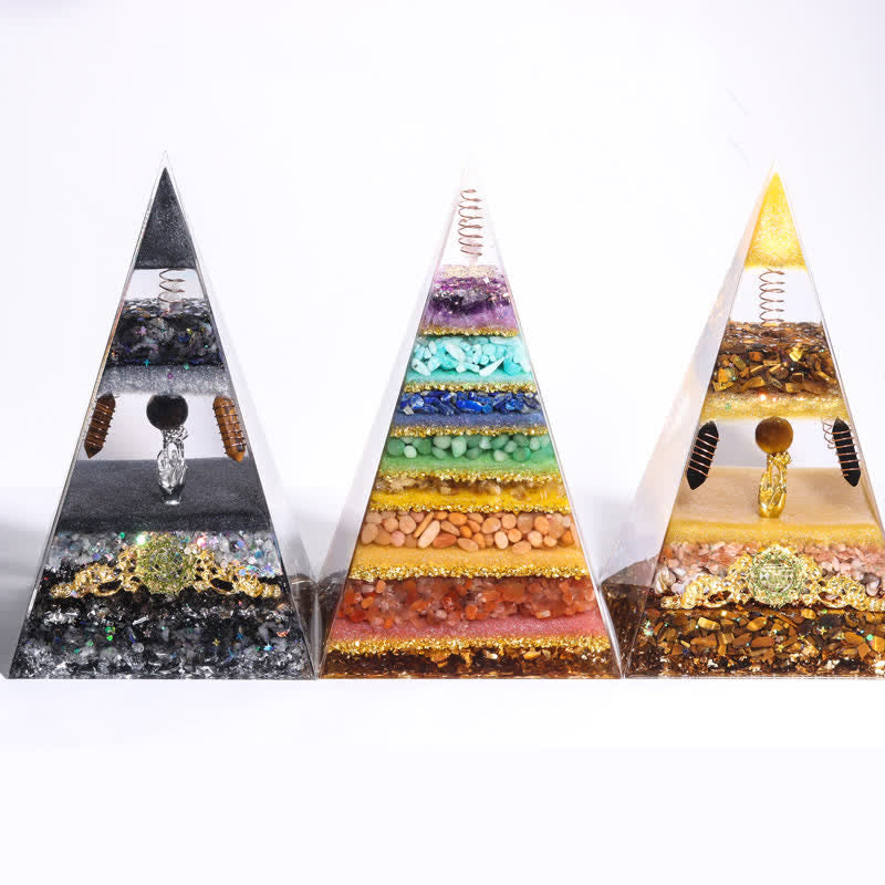 Olivenorma Energy Piramide Orgonica a Punta Lunga in Pietra Naturale 
