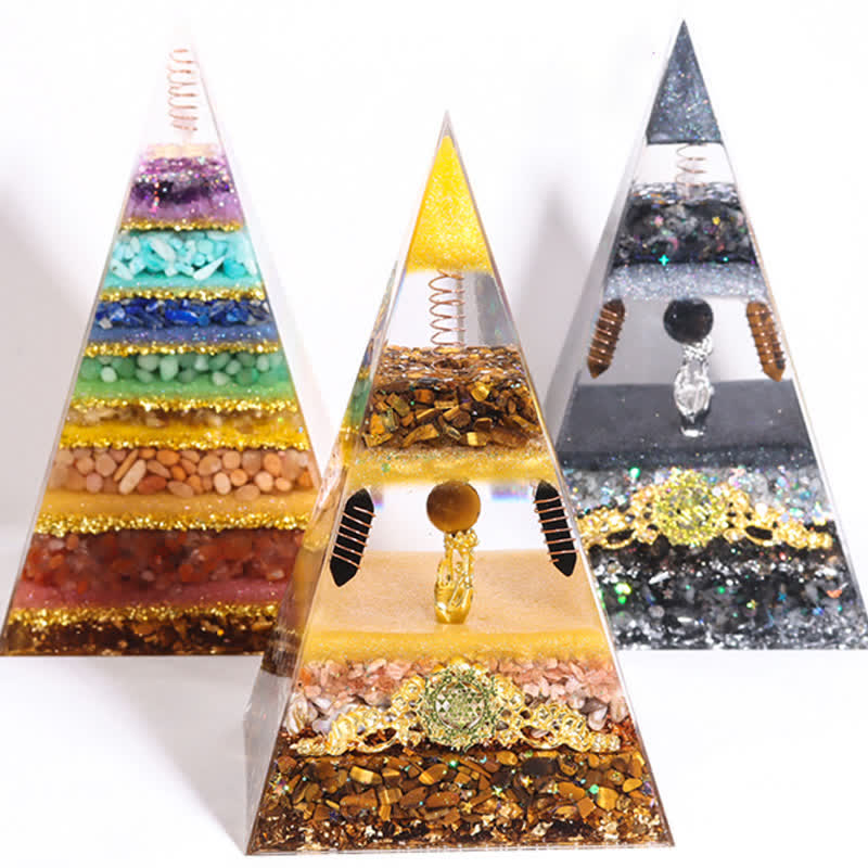 Olivenorma Energy Piramide Orgonica a Punta Lunga in Pietra Naturale 