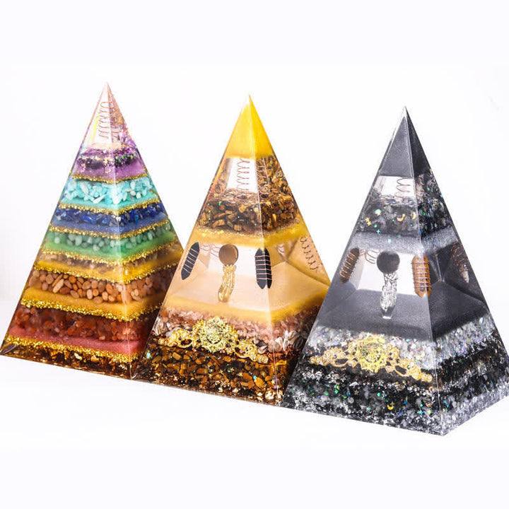 Olivenorma Energy Piramide Orgonica a Punta Lunga in Pietra Naturale 