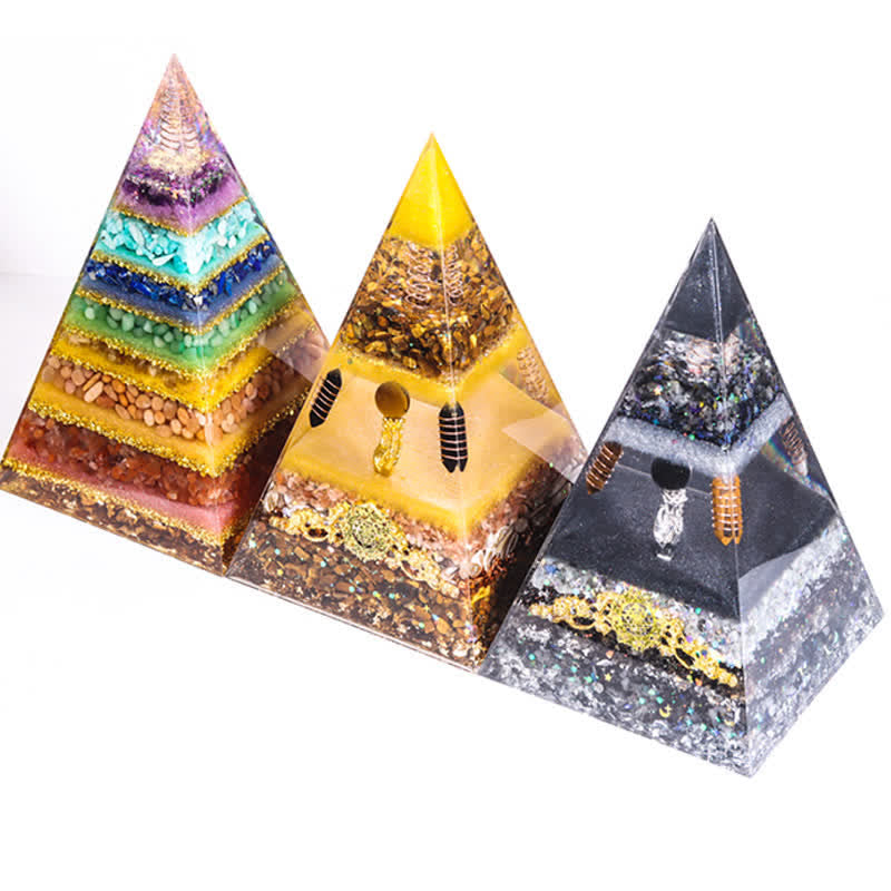Olivenorma Energy Piramide Orgonica a Punta Lunga in Pietra Naturale 