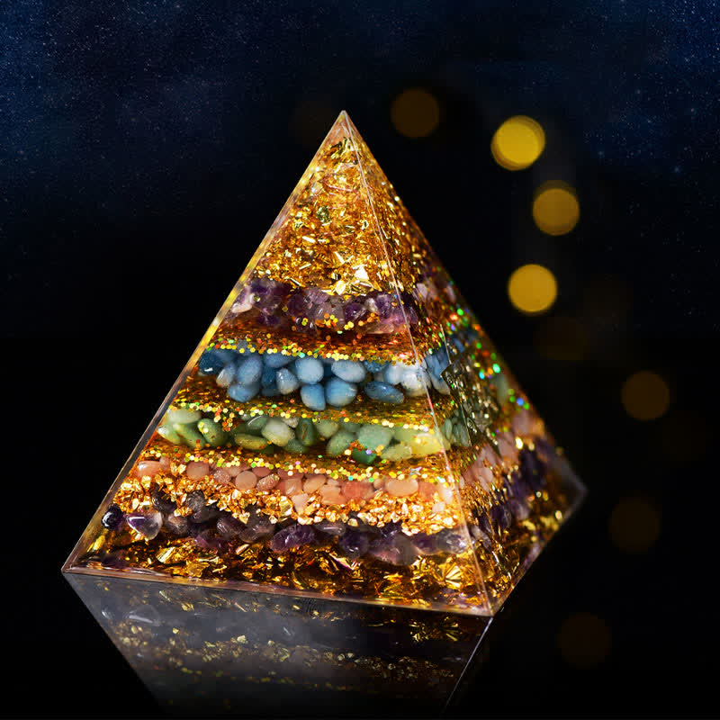 Protezione completa Olivenorma - Quattro tipi di pietre Piramide Orgonica 