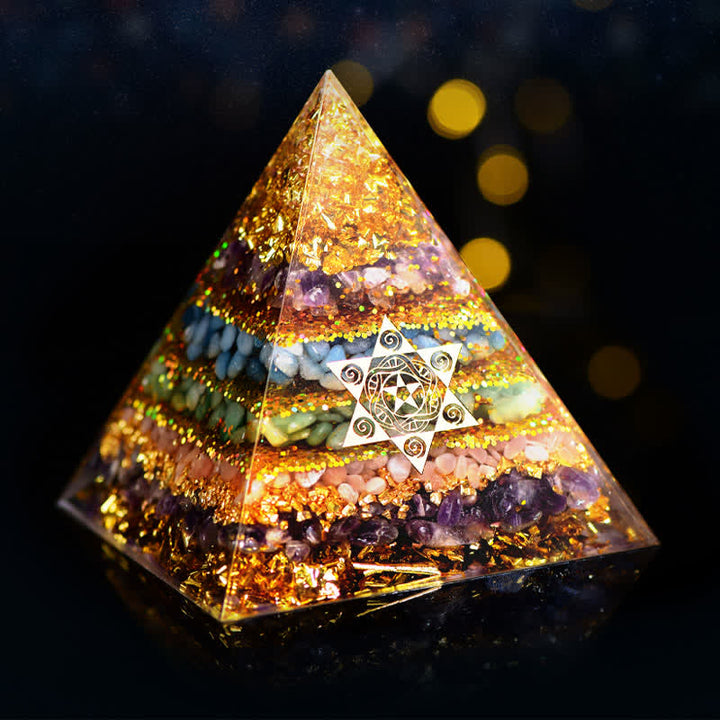 Protezione completa Olivenorma - Quattro tipi di pietre Piramide Orgonica 