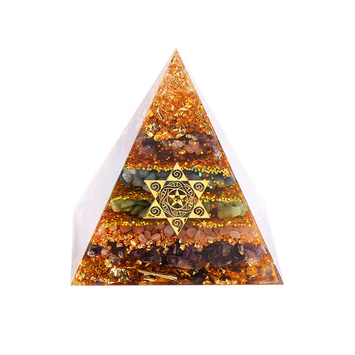 Protezione completa Olivenorma - Quattro tipi di pietre Piramide Orgonica 