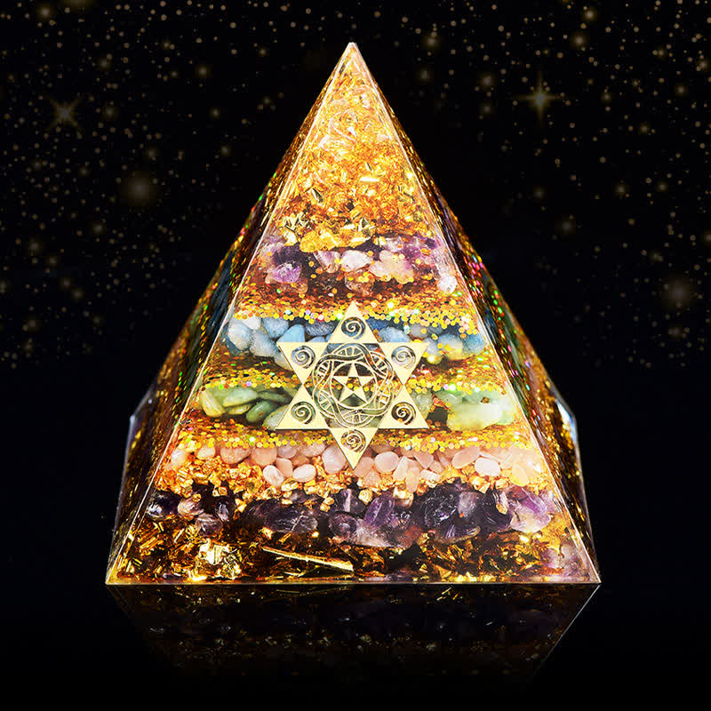 Protezione completa Olivenorma - Quattro tipi di pietre Piramide Orgonica 