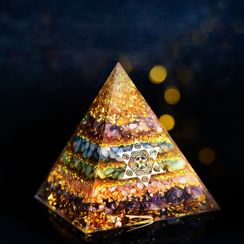 Protezione completa Olivenorma - Quattro tipi di pietre Piramide Orgonica 