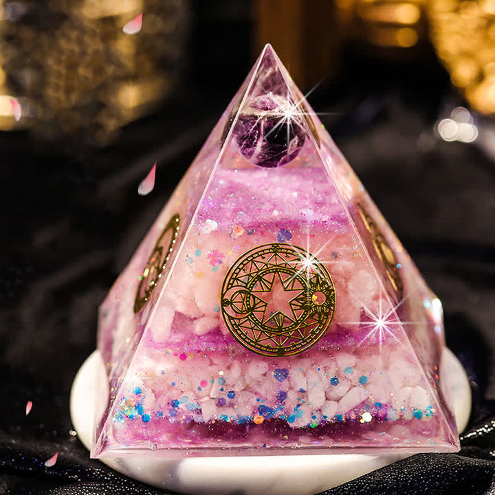 Olivenorma Incontra l'amore - Piramide di Orgone al Quarzo Rosa