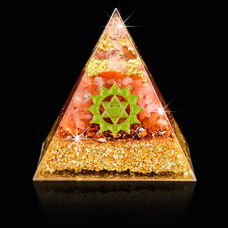 Olivenorma Incontra l'amore - Piramide di Orgone al Quarzo Rosa