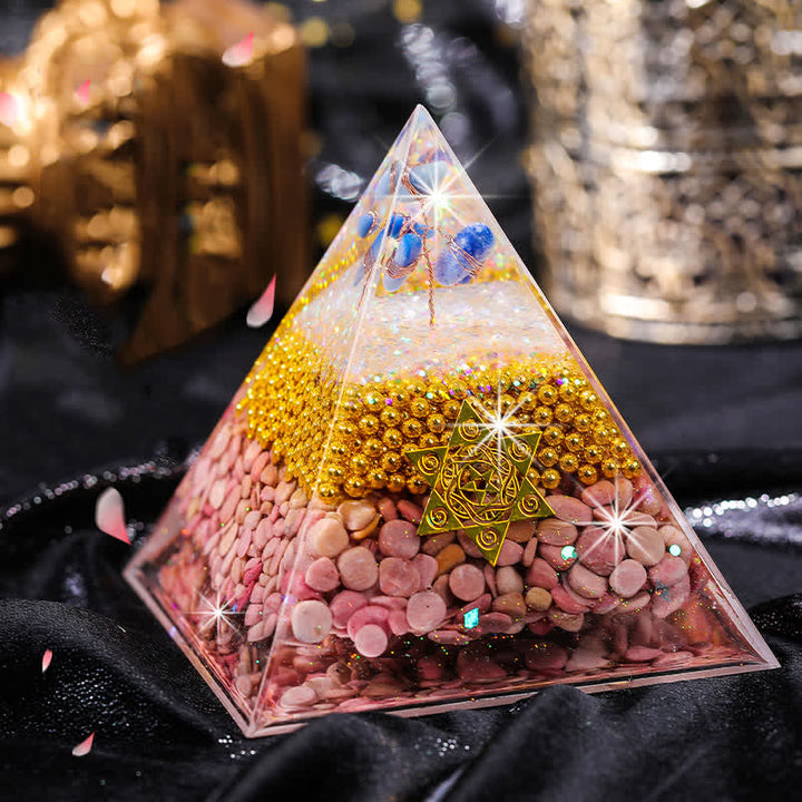 Olivenorma Incontra l'amore - Piramide di Orgone al Quarzo Rosa