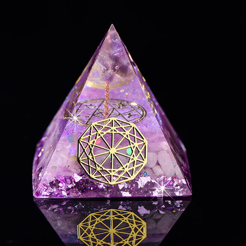 Olivenorma 6cm Albero della vita Piramide di Orgone in Pietra Naturale